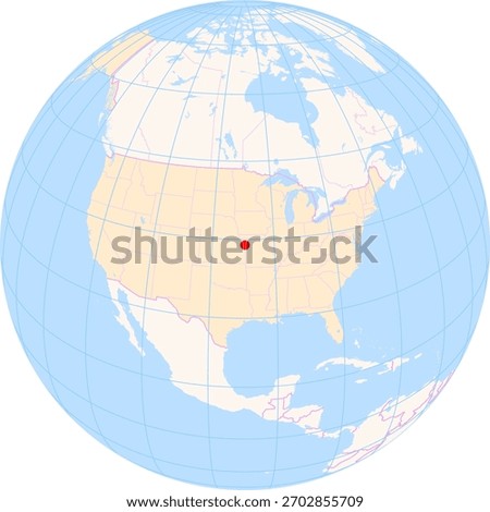 Location Map of Kansas City Int. Airport (Kansas City, United States). IATA-code: MCI. No labels at all.