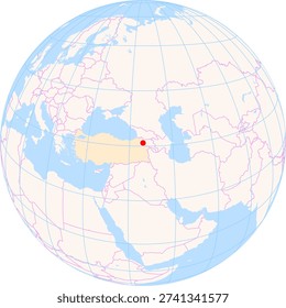 Location Map of Kars Airport (Kars, Kars, Turkey). IATA-code: KSY. No labels at all.