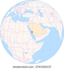 Location Map of King Abdulaziz Int. Airport (Jeddah, Makkah, Saudi Arabia). IATA-code: JED. No labels at all.