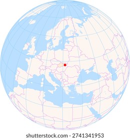 Location Map of Kosice Int. Airport (Kosice, Kosicky, Slovakia). IATA-code: KSC. No labels at all.