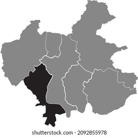 Mapa de ubicación del distrito Kreis 4 Töss de Winterthur, Suiza