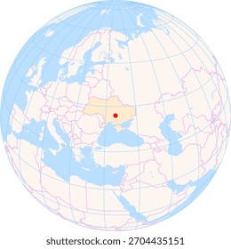 Location Map of Kryvyi Rih Int. Airport (Krivoy Rog, Dnipropetrovs'k, Ukraine). IATA-code: KWG. No labels at all.