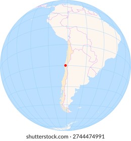 Location Map of La Florida Airport (La Serena, Coquimbo, Chile). IATA-code: LSC. No labels at all.