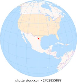 Location Map of Laredo Int. Airport (Laredo, United States). IATA-code: LRD. No labels at all.