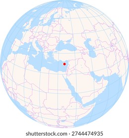 Location Map of Larnaca Int. Airport (Larnaca, Larnaca, Cyprus). IATA-code: LCA. No labels at all.
