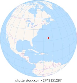 Location Map of L.F. Wade Int. Airport (Bermuda, Saint George's, Bermuda). IATA-code: BDA. No labels at all.