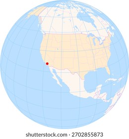 Location Map of Long Beach -Daugherty Field- Airport (Long Beach, United States). IATA-code: LGB. No labels at all.