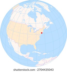 Mapa de Locación del Aeropuerto de Long Island Macarthur (Islip, Nueva York, Estados Unidos). Código IATA: ISP. No hay etiquetas en absoluto.