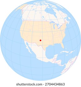 Location Map of Lubbock Preston Smith Int. Airport (Lubbock, Texas, United States). IATA-code: LBB. No labels at all.