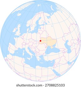 Location Map of Lviv Danylo Halytskyi Int. Airport (Lvov, L'viv, Ukraine). IATA-code: LWO. No labels at all.