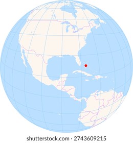 Location Map of Lynden Pindling Int. Airport (Nassau, New Providence, The Bahamas). IATA-code: NAS. No labels at all.