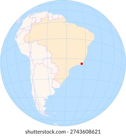 Location Map of Macae Airport (Macae, Rio De Janeiro, Brazil). IATA-code: MEA. No labels at all.