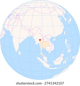 Location Map of Mae Hong Son Airport (Mae Hong Son, Mae Hong Son, Thailand). IATA-code: HGN. No labels at all.