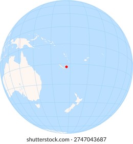 Location Map of Mare Airport (Mare, Iles Loyaute, New Caledonia). IATA-code: MEE. No labels at all.