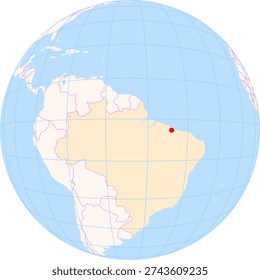 Location Map of Marechal Cunha Machado Int. Airport (Sao Luis, Maranhao, Brazil). IATA-code: SLZ. No labels at all.