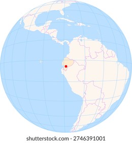 Location Map of Mariscal Lamar Int. Airport (Cuenca, Azuay, Ecuador). IATA-code: CUE. No labels at all.