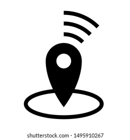 location map marker glyph icon vector