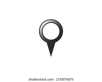 Location, map marker icon. Vector illustration, flat design.