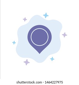 Location, Map, Marker, Mark Blue Icon on Abstract Cloud Background. Vector Icon Template background