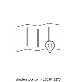 location map marker navigation pin outline icon. Signs and symbols can be used for web, logo, mobile app, UI, UX