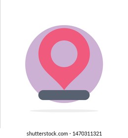 Location, Map, Marker, Pin Abstract Circle Background Flat color Icon. Vector Icon Template background