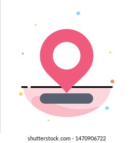 Location, Map, Marker, Pin Abstract Flat Color Icon Template. Vector Icon Template background