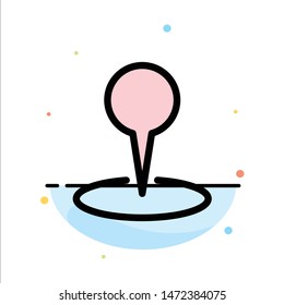 Location, Map, Marker, Pin Abstract Flat Color Icon Template