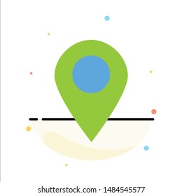 Location, Map, Marker, Pin Abstract Flat Color Icon Template. Vector Icon Template background