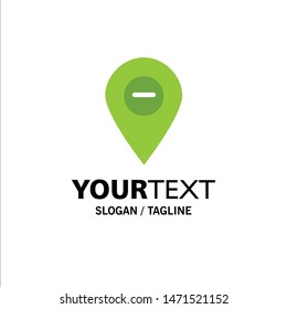 Location, Map, Marker, Pin Business Logo Template. Flat Color