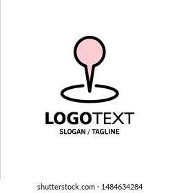 Location, Map, Marker, Pin Business Logo Template. Flat Color. Vector Icon Template background