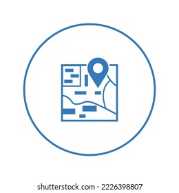 Location map marker pin icon | Circle version icon |