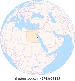 Location Map of Marsa Alam Int. Airport (Marsa Alam, Al Bahr Al Ahmar, Egypt). IATA-code: RMF. No labels at all.