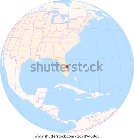 Location Map of Melbourne (Florida) in the United States
