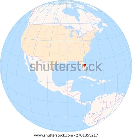 Location Map of Melbourne Int. Airport (Melbourne, United States). IATA-code: MLB. No labels at all.