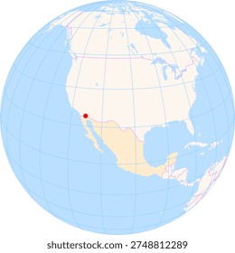 Location Map of Mexicali Int. Airport (Mexicali, Baja California, Mexico). IATA-code: MXL. No labels at all.