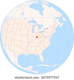 Location Map of Middletown (Ohio) in the United States