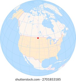 Location Map of Minot Int. Airport (Minot, United States). IATA-code: MOT. No labels at all.