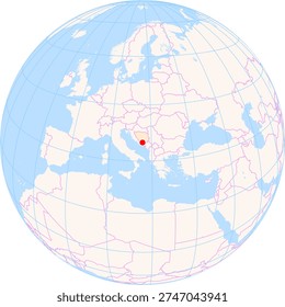 Location Map of Mostar Int. Airport (Mostar, Herzegovina-Neretva, Bosnia and Herzegovina). IATA-code: OMO. No labels at all.
