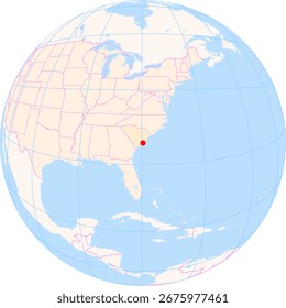 Mapa de Localização de Mount Pleasant (South Carolina) nos Estados Unidos