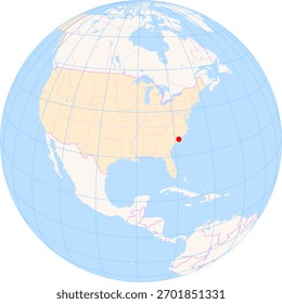 Location Map of Myrtle Beach Int. Airport (Myrtle Beach, United States). IATA-code: MYR. No labels at all.