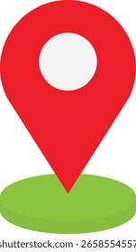 Location Map Navigation Icon Vector Flat Illustration