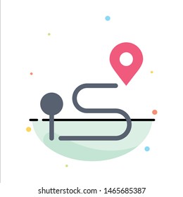 Location, Map, Navigation, Pin Abstract Flat Color Icon Template. Vector Icon Template background