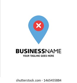 Location, Map, Navigation, Pin Business Logo Template. Flat Color. Vector Icon Template background