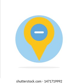 Location, Map, Navigation, Pin, minus Abstract Circle Background Flat color Icon