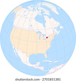 Mapa de localização Niagara Falls Int. Aeroporto (Niagara Falls, Estados Unidos). Código IATA: IAG. Sem rótulos.