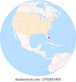 Location Map of Palm Beach Int. Airport (West Palm Beach, United States). IATA-code: PBI. No labels at all.