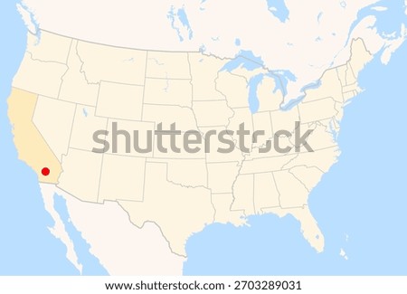 Location Map of Palm Springs Int. Airport (Palm Springs, California, USA). IATA-code: PSP. No labels at all.
