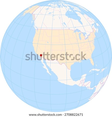 Location Map of Palm Springs Int. Airport (Palm Springs, California, United States). IATA-code: PSP. No labels at all.