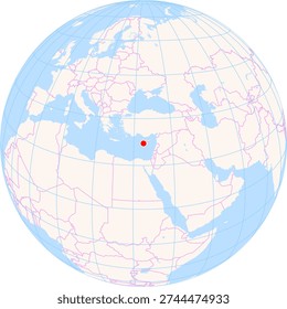 Location Map of Paphos Int. Airport (Paphos, Paphos, Cyprus). IATA-code: PFO. No labels at all.