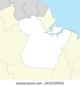 Location map of Para is a state of Brazil with neighbour state and country